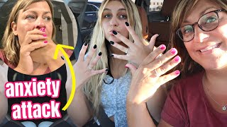 Unexpected Anxiety Attack! Getting Acrylic Nails for the First Time!