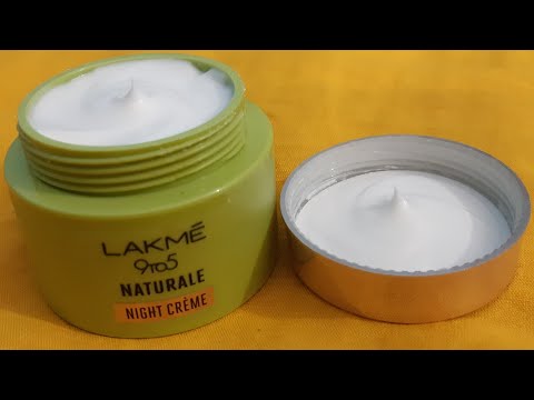 Lakme 9to5 naturale night cream with pure aelovera review, best night cream for brides for summers