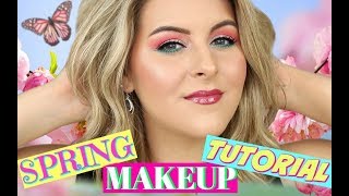 SPRING MAKEUP TUTORIAL 2018 | Pops of Color + Radiant Skin
