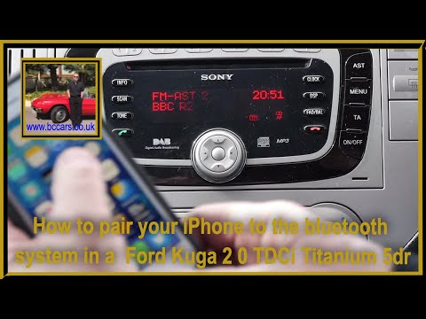 How to pair your iPhone to the Bluetooth system in a  Ford Kuga