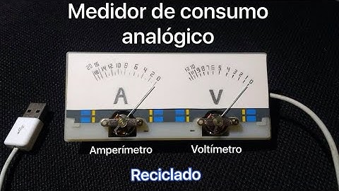 Medidor de consumo analógico reciclado (voltímetro y amperímetro)