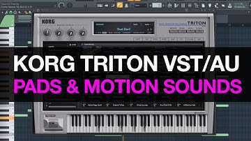 KORG Triton VST - Pads and Motion Synth Sounds Demo - No Talking