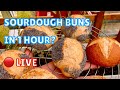 LIVE: Amazing German Sauerteig Brötchen (Sourdough Buns) in 1 Hour