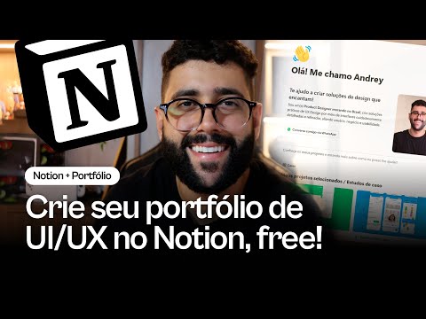 Como criar um portfólio de UI/UX Design no Notion + template free 🎁