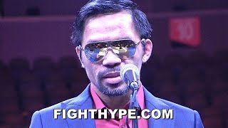PACQUIAO EMOTIONAL SPEECH AFTER LOSING TO UGAS: 