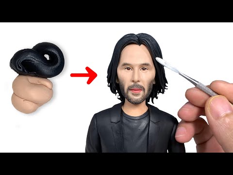 I Sculpted Keanu Reeves (John Wick) From Clay | Full Process (Start to Finish)