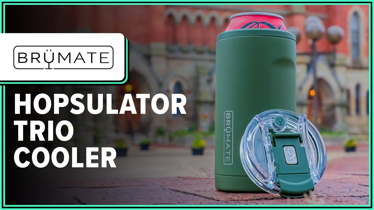 BruMate Hopsulator 16 oz Trio Gold Leopard BPA Free Can Insulator 