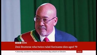 Desi Bouterse passes away 1945 2024 Suriname UK News 25 Dec 2024