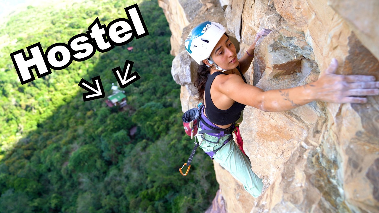 He rappelled his FRIDGE down this 200 meter cliff 🤯 Remote Climber Hostel in the Colombian Jungle