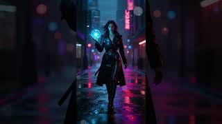 Walking through the neon-drenched night where the echoes of the void come alive... 🌧️⚡