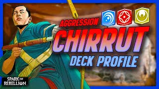 THE FORCE IS WITH Aggression Chirrut! | Star Wars Unlimited Deck Profile