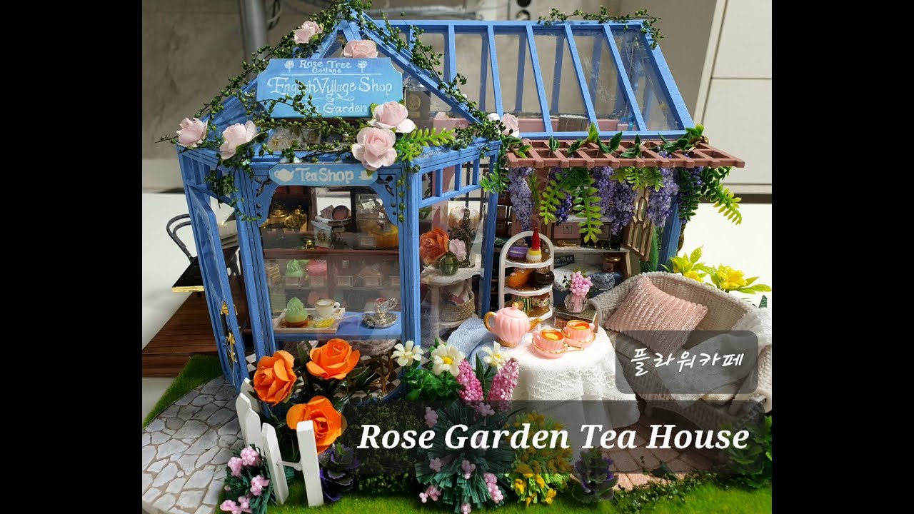 DIY미니어처하우스 / 플라워카페 / Rose Garden Tea House / 초이소소 YouTube