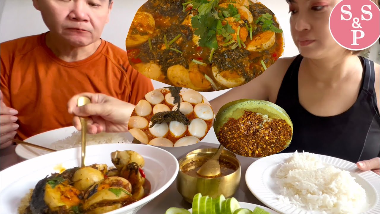 ဘဲဉချဉ်ပေါင်နှပ် Eggs with roselle Burmese’s style