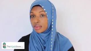 2016 Bronze Studded Bordered Jersey Hijab Thehijabstore
