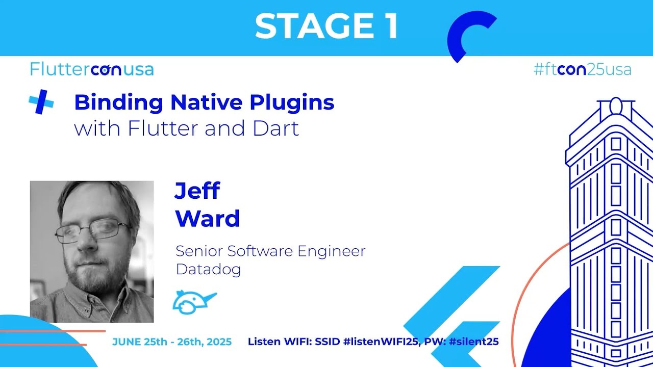 Binding Native Plugins with Flutter and Dart - Jeff Ward | Fluttercon USA 2025