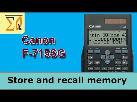 Canon F-715SG using memory in your calculation