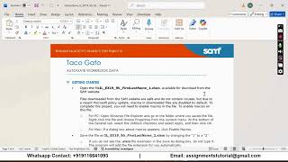 Illustrated Excel 2019 | Module 9: SAM Project 1b Taco Gato