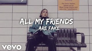 Tate McRae - all my friends are fake (lyrics)