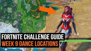 Dance Between Ice Sculptures, Dinosaurs And Hot Springs - Fortnite Week 9 Challenge