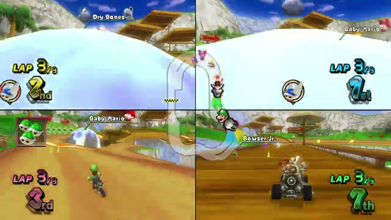 Mario Kart Wii ✦ 4 Players #677 Shell Cup 150cc