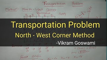 [HINDI] Transportation Problem - North West Corner Method