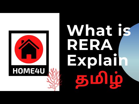 What is RERA in tamil | Real Estate Regulation Act | full explain in tamil Home4u |