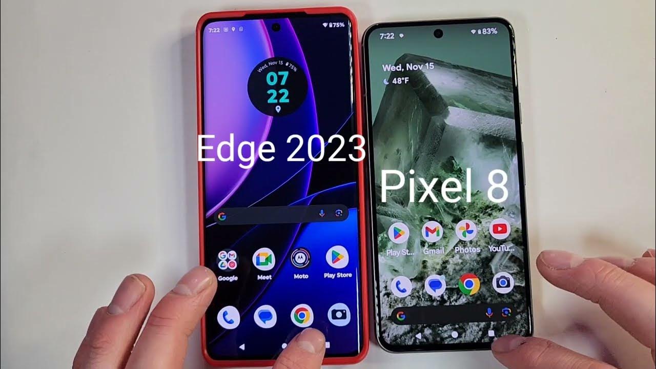 Google Pixel 8 VS 2023 Motorola Edge Speed Test Comparison YouTube