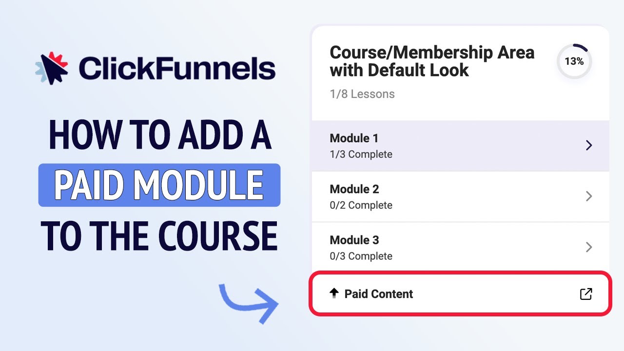 How to Create a Paid Course Module in Clickfunnels - Clickfunnels ...