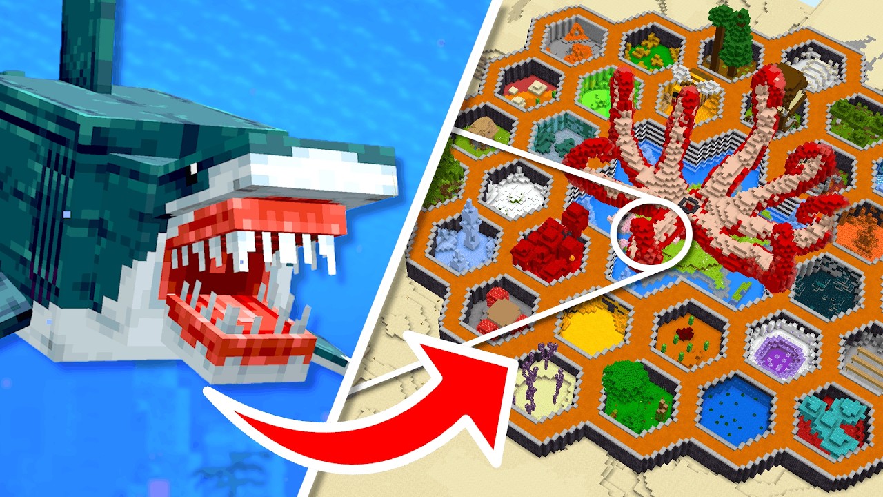 Construí un ACUARIO para ANIMALES de la VIDA REAL en Minecraft Hardcore!