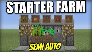 Minecraft - SEMI AUTO STARTER FARM - Redstone Tutorial - Xbox / PE / PS4 / PS3 / Switch