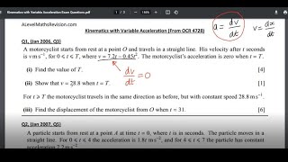 Famous Year 12 mechanics exam Questions Kinematics with Variable Acceleration Exam Questions Wealth