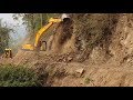 JCB VS HYUNDAI Excavator-Cutting Rocky Hill-Widening Road