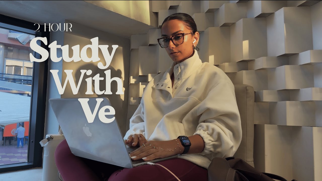 2 Hour Study With Me | 50/10 mins Pomodoro sessions | Background noise ...