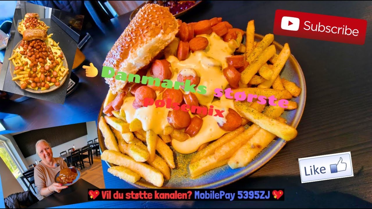 HER HAR DE DANMARKS VILDESTE PØLSEMIX😊😊VI PRØVER NOGET FRA MENUKORTET❤️❤️