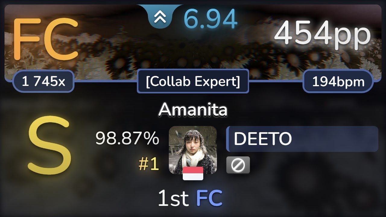 DEETO | Marmalade butcher - Amanita [Collab Expert] 98.87% (#1 454pp FC) - osu!