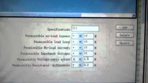 transformer loss test of integrated transformer test system