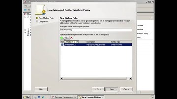 Create a New Managed Folder Mailbox Policy in Exchange 2007