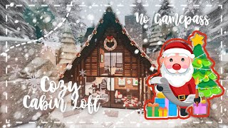 Roblox Bloxburg  Christmas - Cozy Cabin Hillside Loft - Minami Oroi