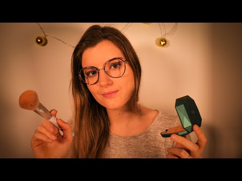 ASMR FR 🕊 JE TE MAQUILLE...😴 (Pinceaux, poudre, crème, massage...)