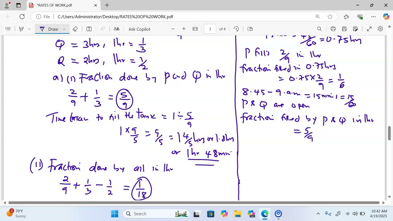 K c s e 2007, pp2,Q 17 Rates of work and mixtures