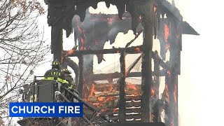Some 250 firefighters battle 5-alarm fire at vacant church in Pottstown