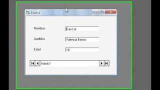 Enlazar una base de datos de Access a Visual Basic 6.0 y crear botones de dirección.wmv
