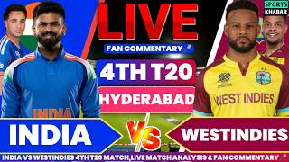 🔴Ind vs Wi 4th T20 Match 2026 | India vs Westindies Live Cricket Score & Fan Commentary🎤