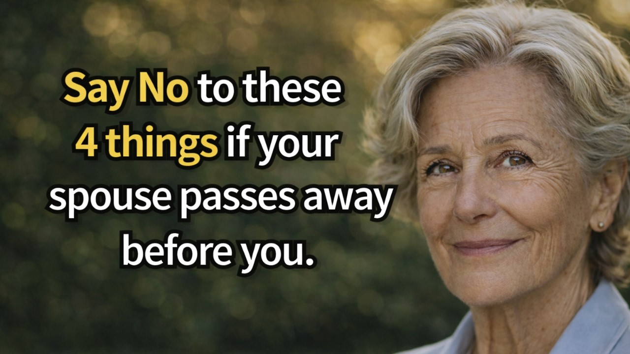 Say No If Your Spouse Passes Away First, to These 4 Large Mistakes (senior wisdom)