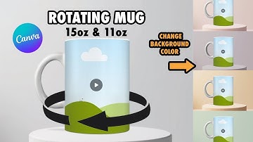 Rotating Mug Canva Template Tutorial | Change Background | 180 Degree Rotation