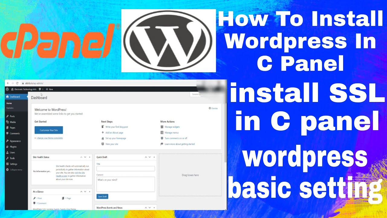 How To Install Wordpress And SSL In C Panel | goviralhost wordpress and ...