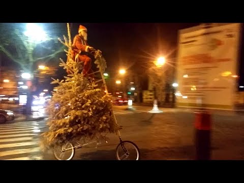 TALLBIKE on a Christmas tree