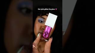 The hottest pink glitter lip gloss #lipgloss #pinklipgloss #glitterlipgloss #halfmagicbeauty #makeup