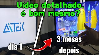 Aitek 19-inch monitor, sold on Mercado Livre (Brazilian online marketplace), 3 months old | Detai...