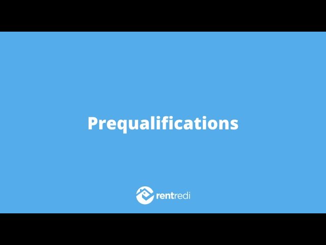 RentRedi Demo: Prequalifications